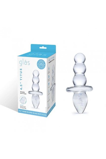 Plug anal titus en verre perlé - Love Shop Avenue