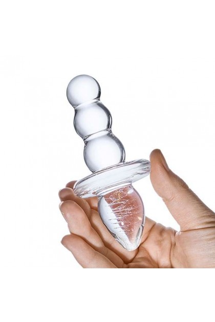 Plug anal titus en verre perlé - Love Shop Avenue