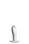 PLUG ANAL ARRONDIE VERRE TRANSLUCIDE 11.7CM