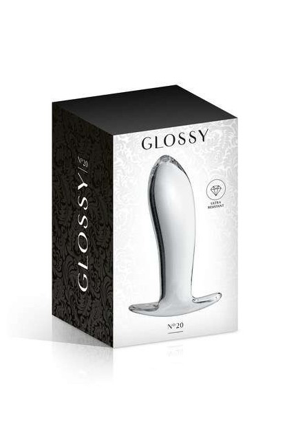 Plug anal arrondie verre translucide 11.7cm - Love Shop Avenue