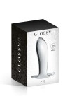 Plug anal arrondie verre translucide 11.7cm - Love Shop Avenue