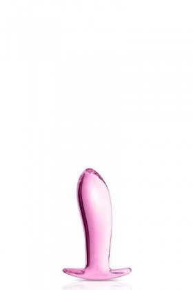 PLUG ANAL ARRONDIE VERRE ROSE 11.7CM
