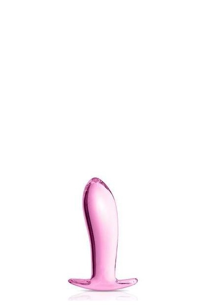 PLUG ANAL ARRONDIE VERRE ROSE 11.7CM