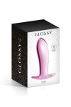 PLUG ANAL ARRONDIE VERRE ROSE 11.7CM