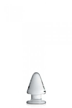 PLUG ANAL EN POINTE EN VERRE TRANSLUCIDE 9CM