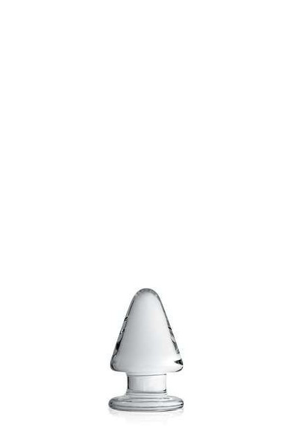 PLUG ANAL EN POINTE EN VERRE TRANSLUCIDE 9CM