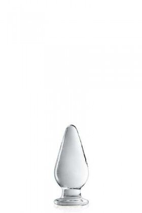 PLUG ANAL ALLONGÉ EN VERRE TRANSLUCIDE 11.5CM