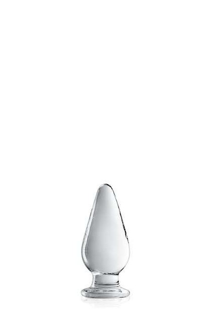 PLUG ANAL ALLONGÉ EN VERRE TRANSLUCIDE 11.5CM