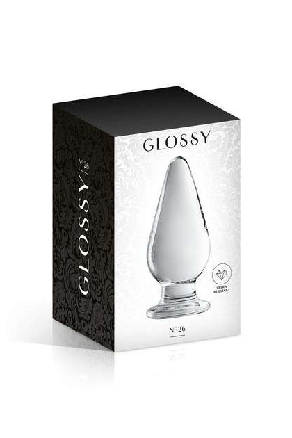 PLUG ANAL ALLONGÉ EN VERRE TRANSLUCIDE 11.5CM