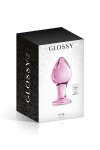 Plug anal boule pointue en verre rose 9cm - Love Shop Avenue