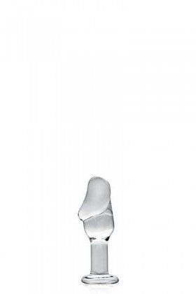 PLUG ANAL AVEC GLAND EN VERRE TRANSLUCIDE 12CM