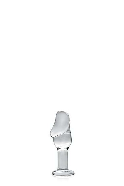 PLUG ANAL AVEC GLAND EN VERRE TRANSLUCIDE 12CM