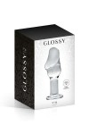 PLUG ANAL AVEC GLAND EN VERRE TRANSLUCIDE 12CM