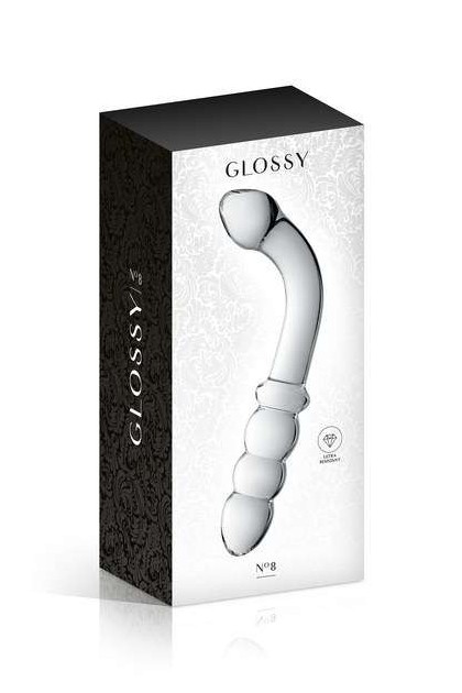 DILDO COUDÉ MULTI STIMULATION EN VERRE 22CM