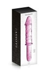 Dildo puissant en verre rose avec poignée 28.5cm - Love Shop Avenue
