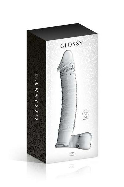 DILDO RÉALISTE EN VERRE TRANSLUCIDE 21.5CM