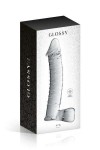 DILDO RÉALISTE EN VERRE TRANSLUCIDE 21.5CM