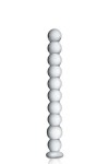 DILDO TRANSPARENT EN VERRE À BOULES 24CM
