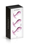 SET 3 PLUGS ANAL EN VERRE ROSE