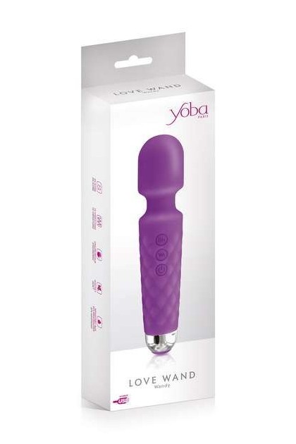VIBROMASSEUR WAND VIOLET 20 VITESSES USB LOVE WAND