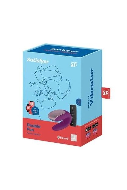 Stimulateur de couple avec appli double fun violet - Love Shop Avenue