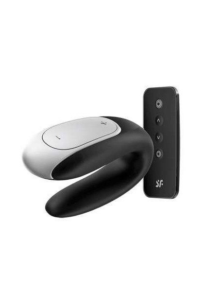 Stimulateur de couple avec appli double fun noir - Love Shop Avenue