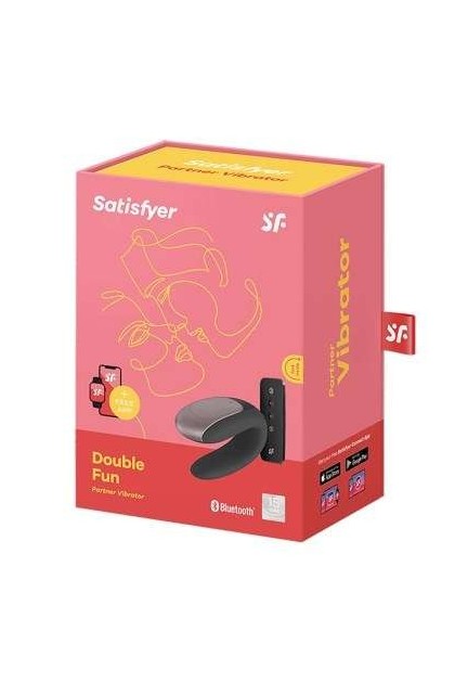 Stimulateur de couple avec appli double fun noir - Love Shop Avenue