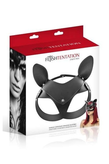 Masque catwoman fétichiste simili cuir ajustable - Love Shop Avenue
