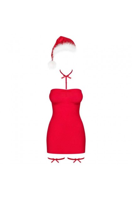 NUISETTE ROUGE KISSMAS CHEMISE - OBSESSIVE - L/XL