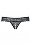 STRING OUVERT NOIR MIAMOR CROTCHLESS THONG - OBSESSIVE - XXL