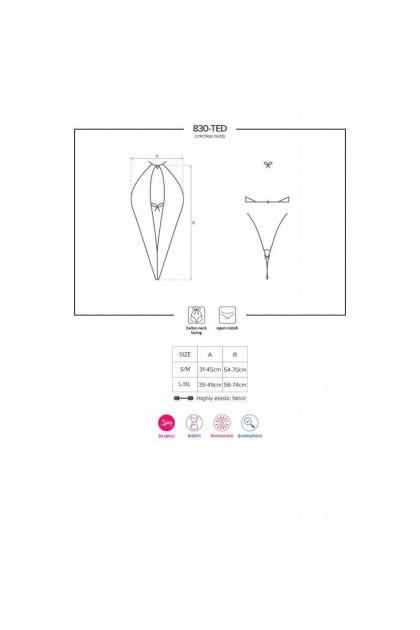 BODY SEXY NOIR 830-TED-1 - OBSESSIVE - L/XL