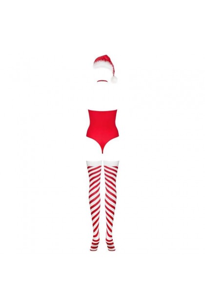 BODY DE NOËL ROUGE KISSMAS TEDDY - OBSESSIVE - S/M