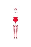 BODY DE NOËL ROUGE KISSMAS TEDDY - OBSESSIVE - L/XL