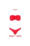 ENSEMBLE LINGERIE DE NOËL ROUGE 4 PCS KISSMAS SET - OBSESSIVE - L/XL