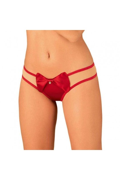 STRING ROUGE RUBINESA THONG - OBSESSIVE - L/XL