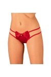 STRING ROUGE RUBINESA THONG - OBSESSIVE - L/XL