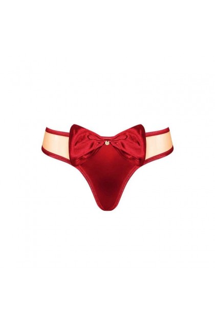 STRING ROUGE RUBINESA THONG - OBSESSIVE - L/XL