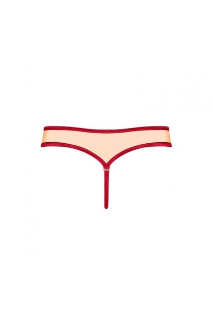 STRING ROUGE RUBINESA THONG - OBSESSIVE - L/XL
