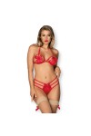 ENSEMBLE LINGERIE ROUGE 2 PIÈCES GIFTELLA SET - OBSESSIVE - S/M