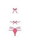 ENSEMBLE LINGERIE ROUGE 2 PIÈCES GIFTELLA SET - OBSESSIVE - L/XL