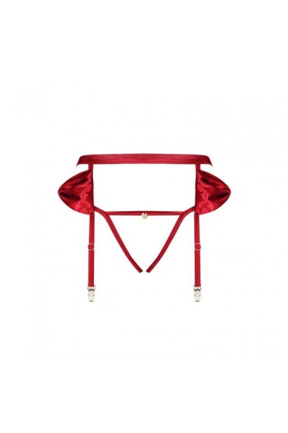 PORTE-JARRETELLE ROUGE RUBINESA GARTER BELT - OBSESSIVE - L/XL