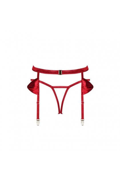 PORTE-JARRETELLE ROUGE RUBINESA GARTER BELT - OBSESSIVE - L/XL