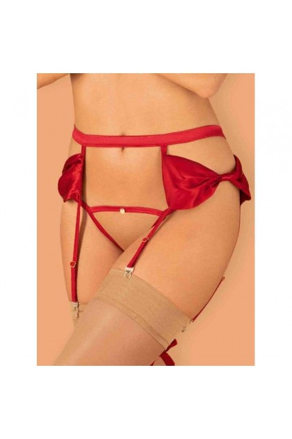 PORTE-JARRETELLE ROUGE RUBINESA GARTER BELT - OBSESSIVE - L/XL