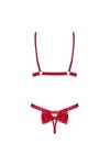 Ensemble lingerie rouge 2 pièces rubinesa set - OBSESSIVE - S/M