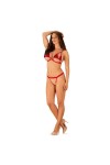 ENSEMBLE LINGERIE ROUGE 2 PIÈCES RUBINESA SET - OBSESSIVE - L/XL