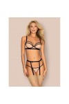 ENSEMBLE LINGERIE CHAIR 3 PIÈCES NUDELIA SET NUDE - OBSESSIVE - L/XL
