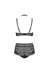 ENSEMBLE LINGERIE NOIR 2 PIÈCES ELIZENES SET - OBSESSIVE - S/M