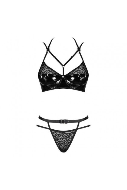 ENSEMBLE LINGERIE NOIR 2 PIÈCES BAGIRELA SET - OBSESSIVE - L/XL
