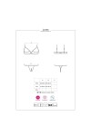 ENSEMBLE LINGERIE OUVERT NOIR 2 PIÈCES LUVAE CUPLESS SET - L/XL