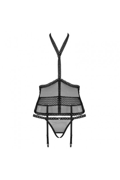 CORSET NOIRE AVEC STRING STRAPELIE CORSET - OBSESSIVE - L/XL